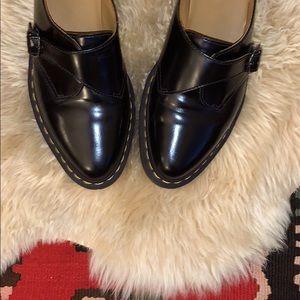 Dr Martens Agnes monk strap Buckles leather shoes
